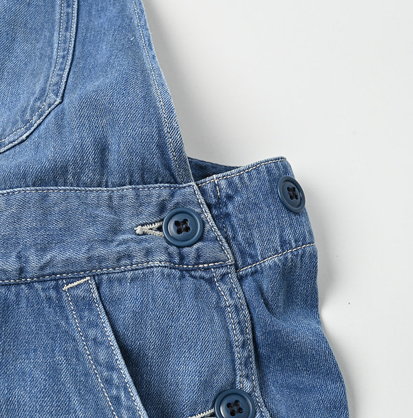 Mon-petit Denim 908 Over All Tan Detail
