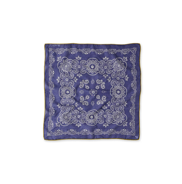 Eggplant Navy Supima Aya Candy Paisley Bandana