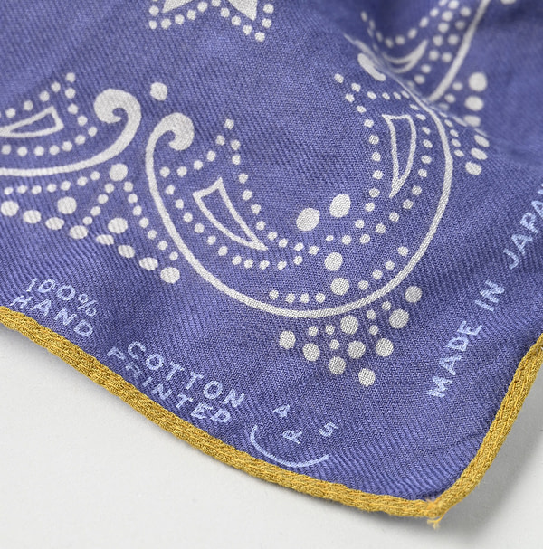 Eggplant Navy Supima Aya Candy Paisley Bandana Detail