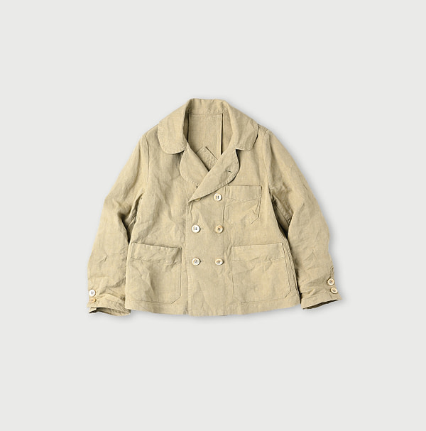 Linen Cloth Annie W Jacket Beige Chambray