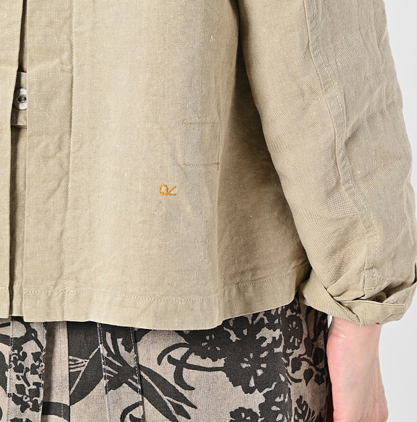 Linen Cloth Annie W Jacket Detail