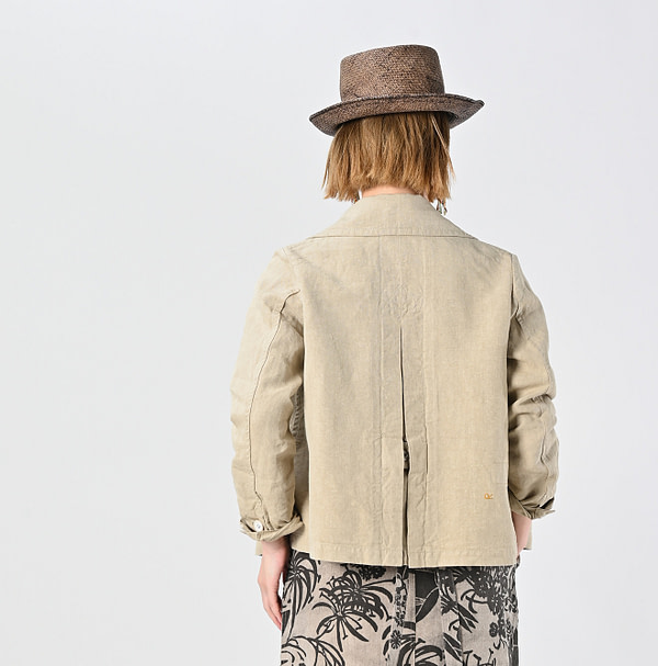 Linen Cloth Annie W Jacket Female Model