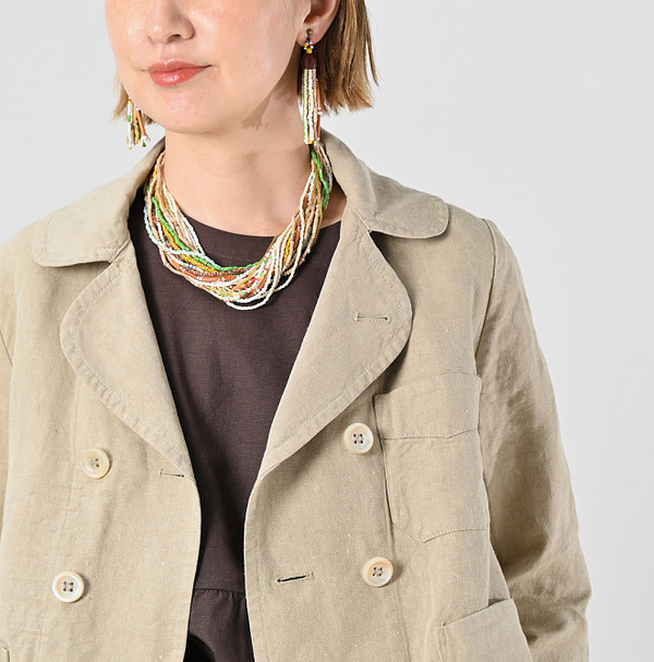 Linen Cloth Annie W Jacket Detail