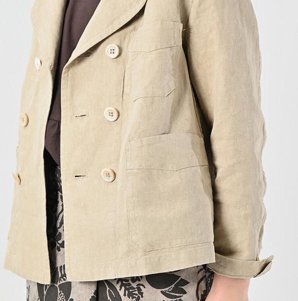 Linen Cloth Annie W Jacket Detail