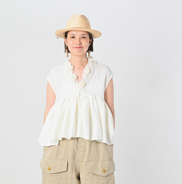 Indian Silk Camisole Female Model