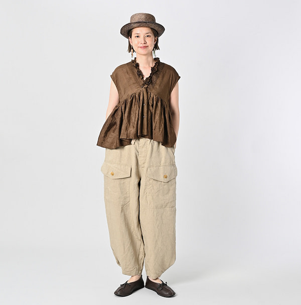 Indian Silk Camisole Female Model