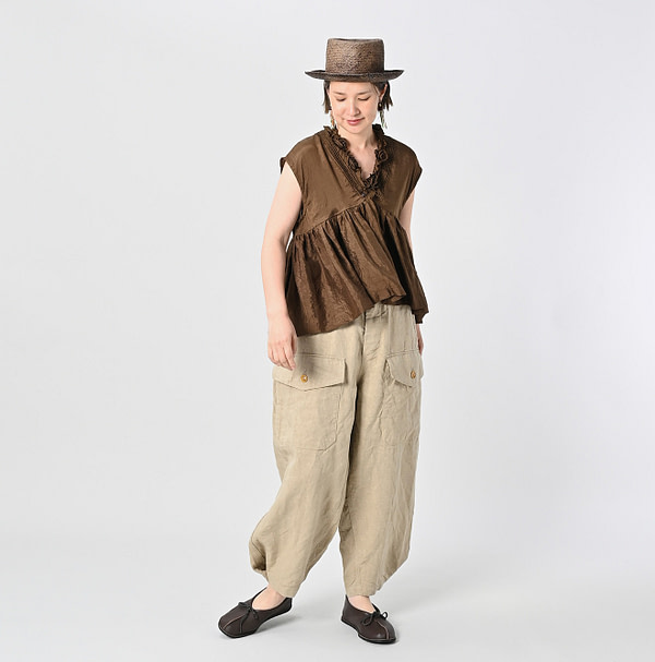 Indian Silk Camisole Female Model