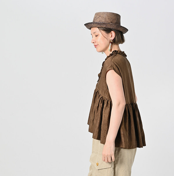 Indian Silk Camisole Female Model