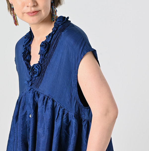 Ai Indian Silk Camisole Detail