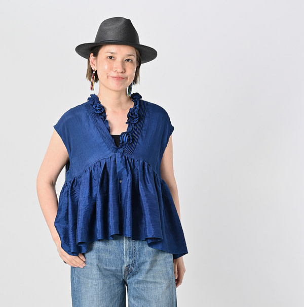 Ai Indian Silk Camisole Female Model