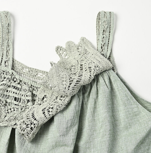 Khadi Ribbon Lace Flare Camisole Detail