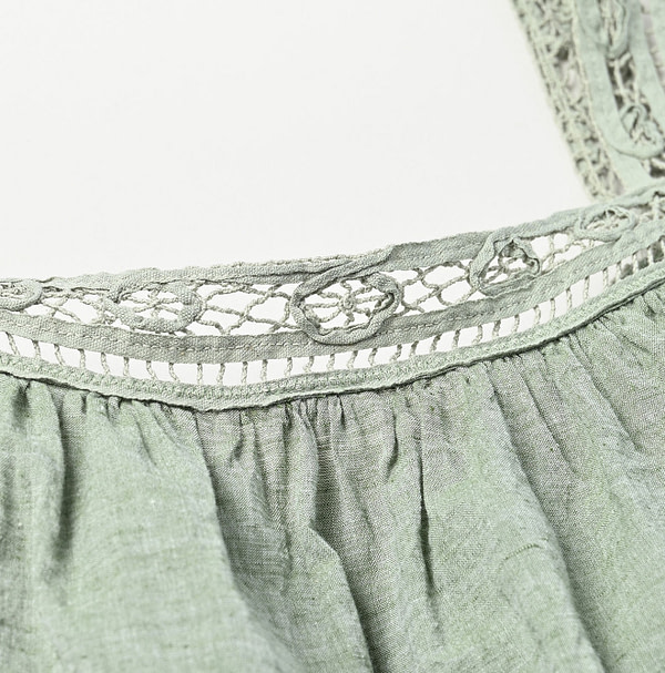 Khadi Ribbon Lace Flare Camisole Detail