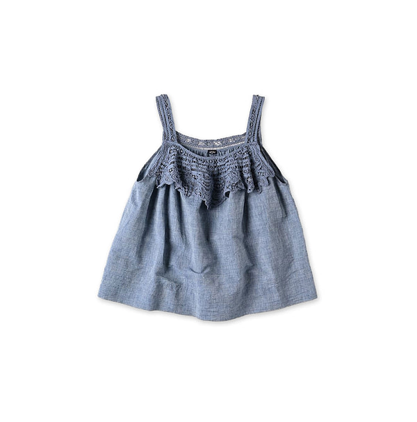 Dungaree Khadi Ribbon Lace Flare Camisole