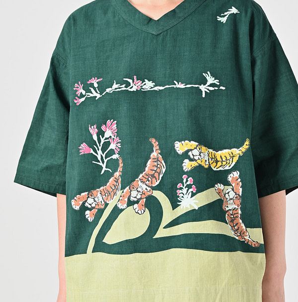 Indian Khadi OX Saijiki Blouse Detail