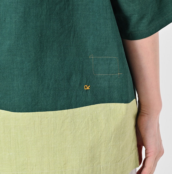 Indian Khadi OX Saijiki Blouse Detail
