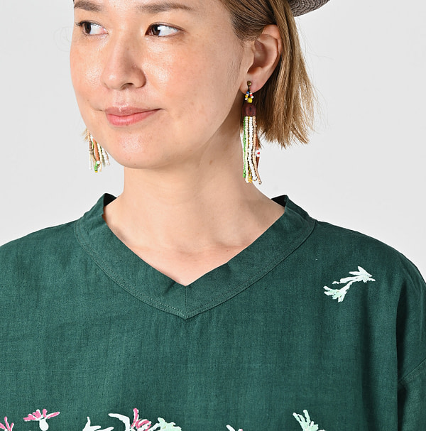 Indian Khadi OX Saijiki Blouse Detail