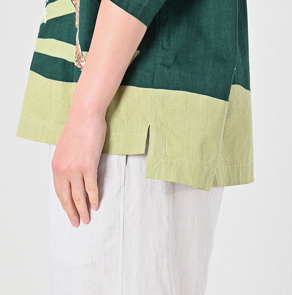 Indian Khadi OX Saijiki Blouse Detail