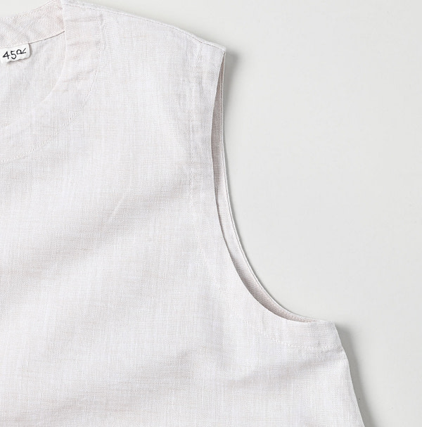 Cotton Linen Chambray Cutwork Camisole Detail