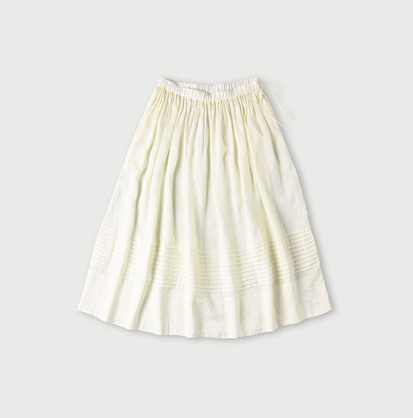 Indian Silk Skirt White