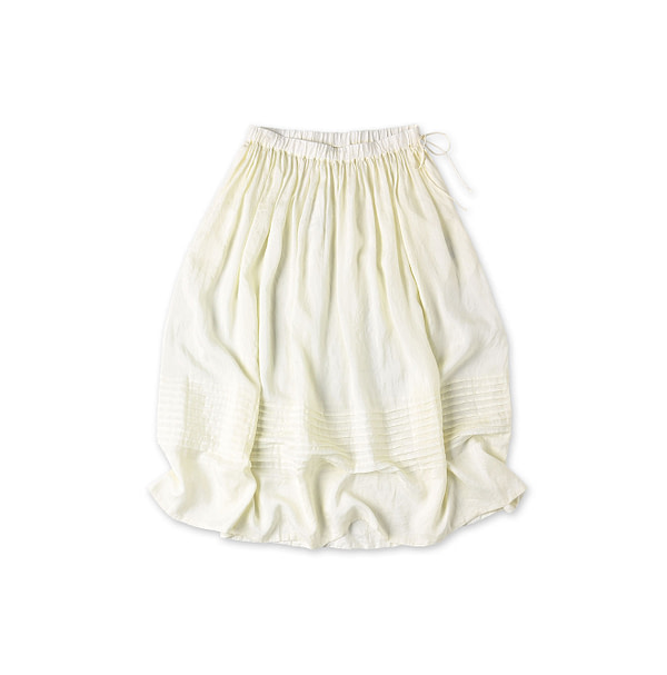 Indian Silk Skirt White
