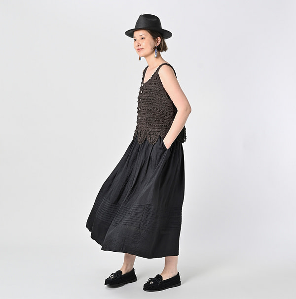 Indian Silk Skirt Female Model
