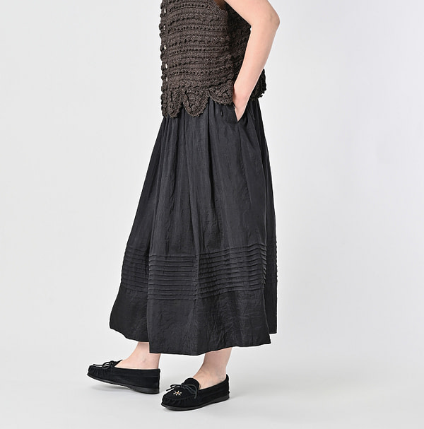 Indian Silk Skirt Female Model
