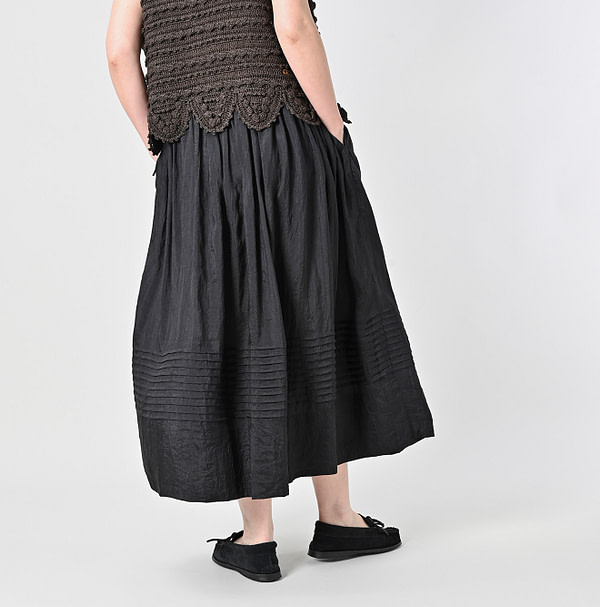 Indian Silk Skirt Female Model