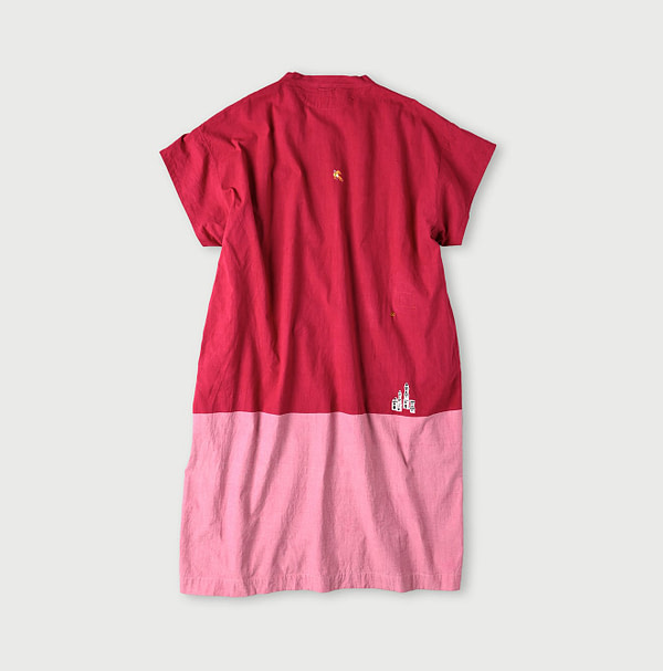 Indian Khadi OX Saijiki Dress Back