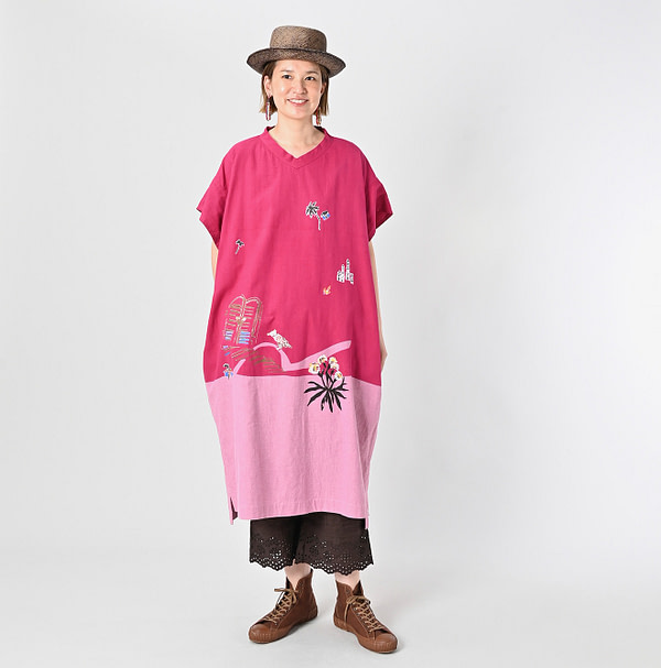 Indian Khadi OX Saijiki Dress Female Model