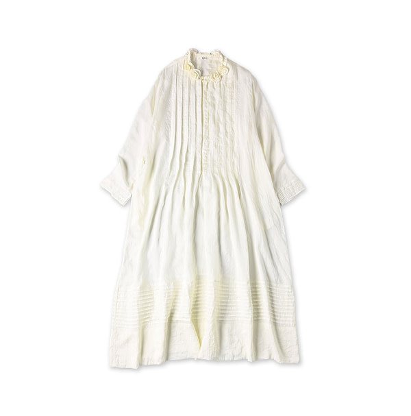Indian Silk Corsage Dress White