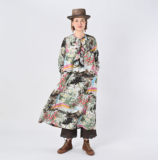 Irie Aloha Print Dress Female Model