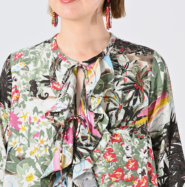 Irie Aloha Print Dress Detail