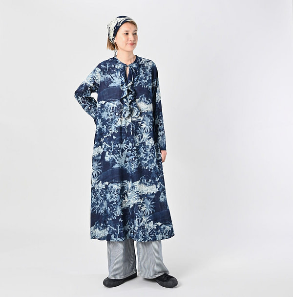 Indigo Irie Aloha Print Dress Female Model