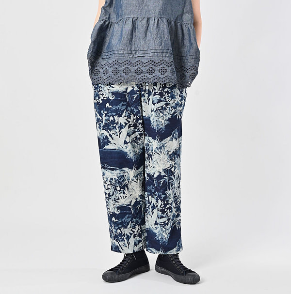 Indigo Irie Aloha Print Easy Pants Female Model