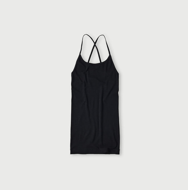 Ribbed Cross-Back Camisole Black