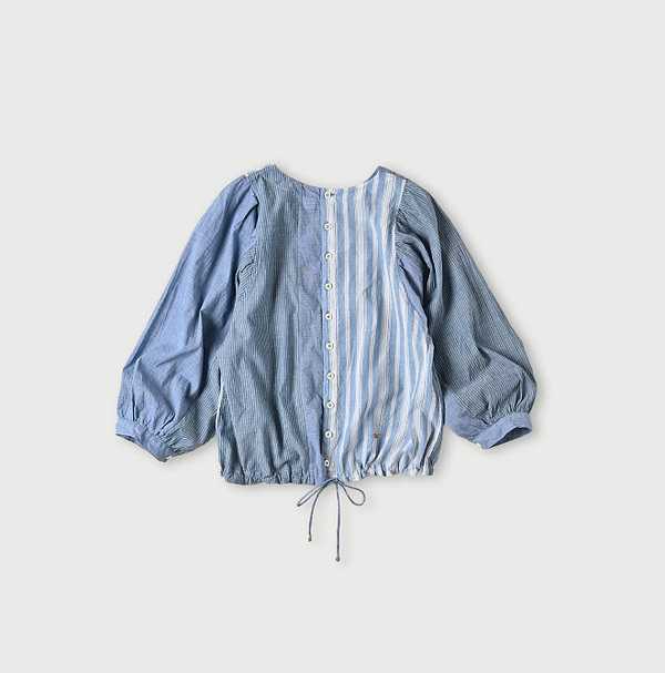 Ai Bleeze Khadi Mix Puff Blouse Back