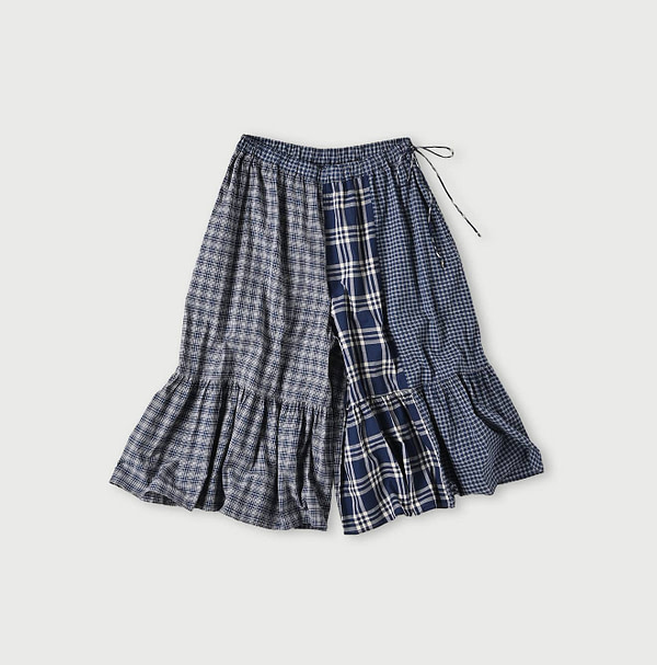 Ai Bleeze Khadi Mix Rapper Culottes Navy