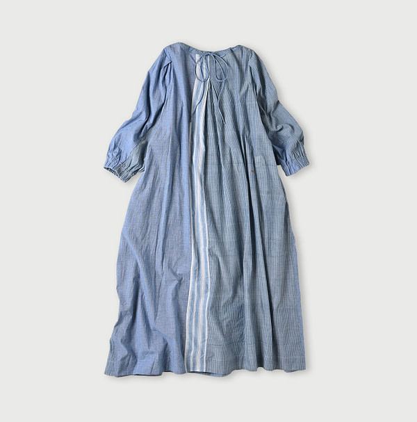 Ai Bleeze Khadi Mix Tuck Dress Back