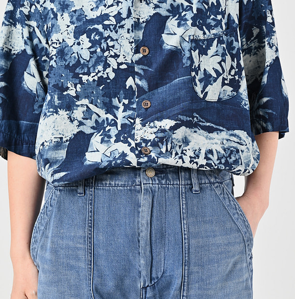 Mon-petit Denim 908 Baker Short Pants Tan Detail