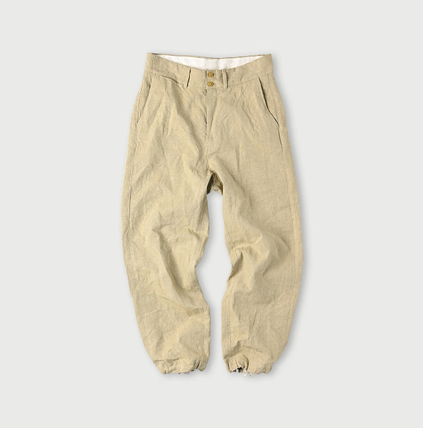 Linen Cloth 908 Nîmes Pants Beige Chambray