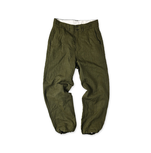 Linen Cloth 908 Nîmes Pants Beige Chambray