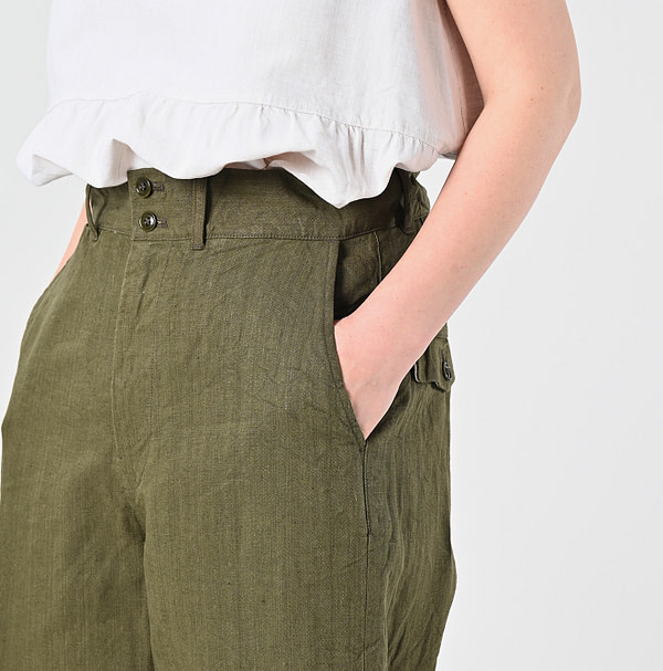 Linen Cloth 908 Nîmes Pants Detail