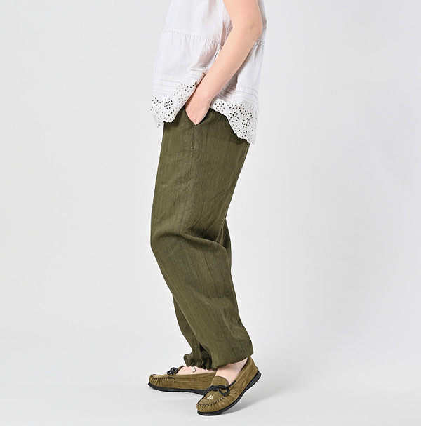 Linen Cloth 908 Nîmes Pants Female Model