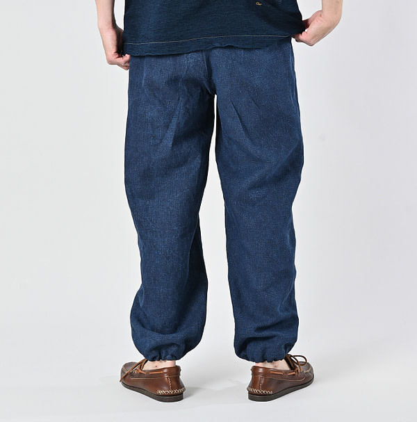 Indigo Linen Cloth 908 Nîmes Pants Male Model