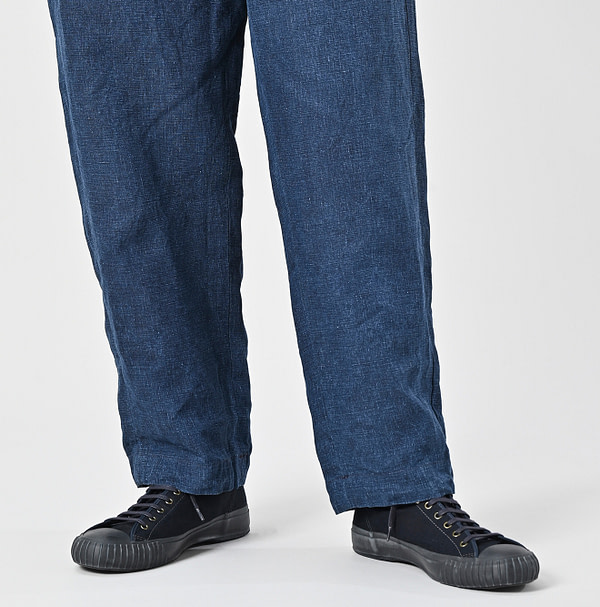 Indigo Linen Cloth 908 Nîmes Pants Detail
