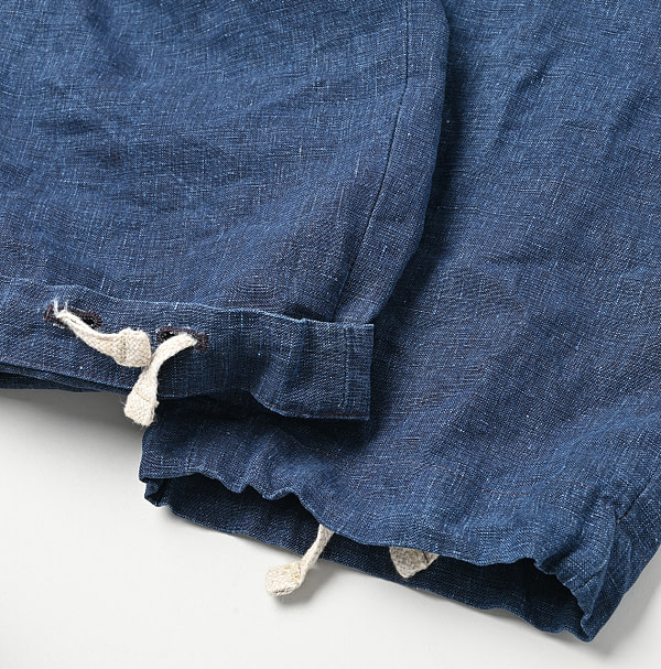 Indigo Linen Cloth 908 Nîmes Pants Detail