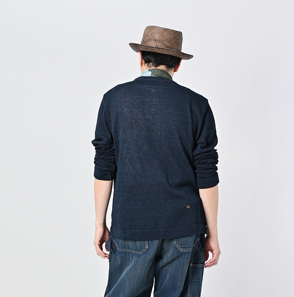 Indigo GIma Knitsew 908 Long Sleeve T-shirt Male Model