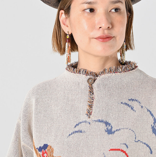 Surf Hula Girl Jacquard 908 Outer T-shirt Detail
