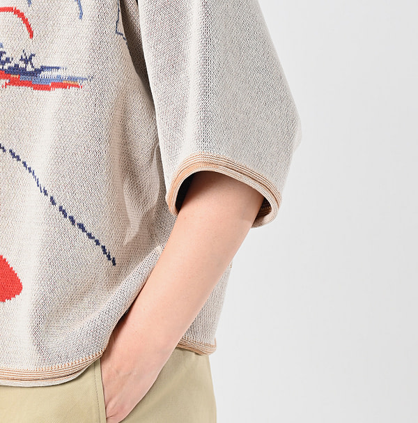 Surf Hula Girl Jacquard 908 Outer T-shirt Detail