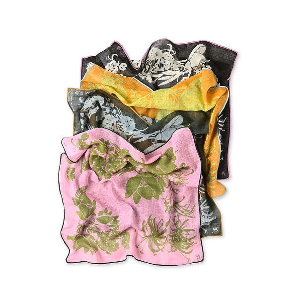 Lotus Print Gauze Bandana